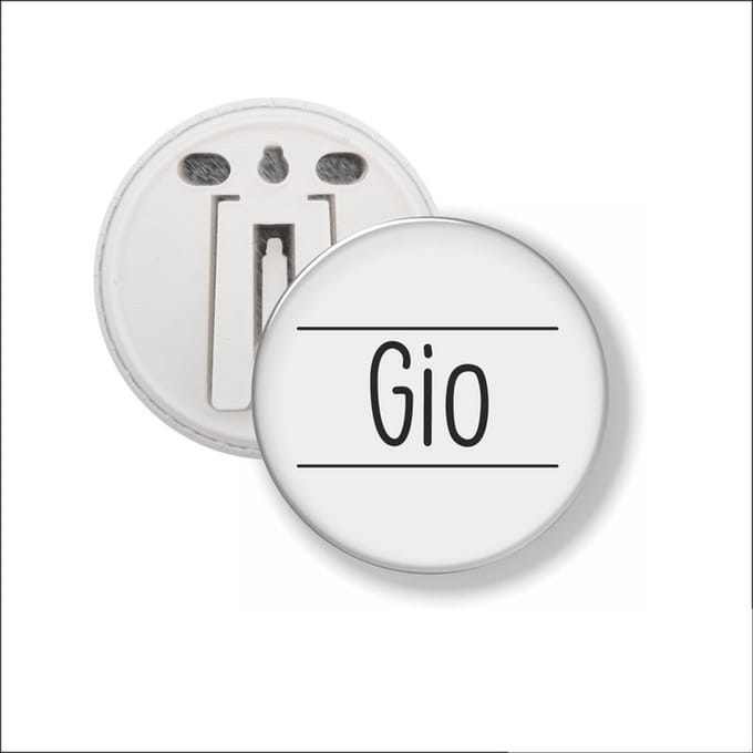 Button Met Clip 58 MM - Gio