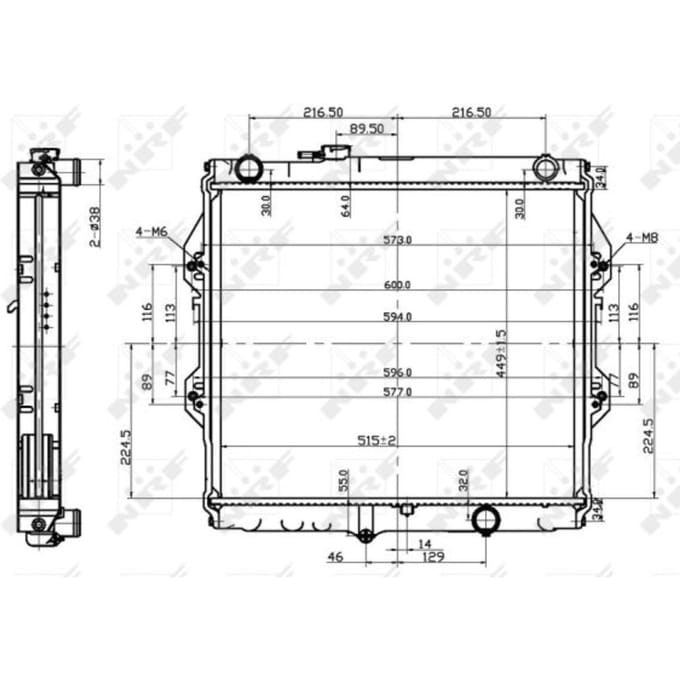 Radiator, motorkoeling NRF 53151