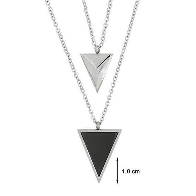 Blinx Jewels Stalen Hanger Driehoeken incl. Ketting