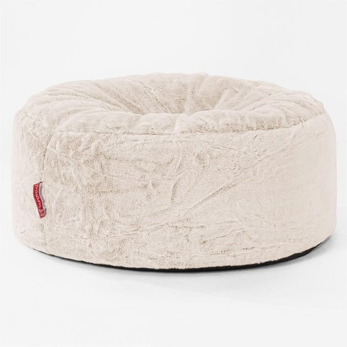 Ronde Poef Zitzak van Nepkonijnenbont - Luxe en Comfortabel