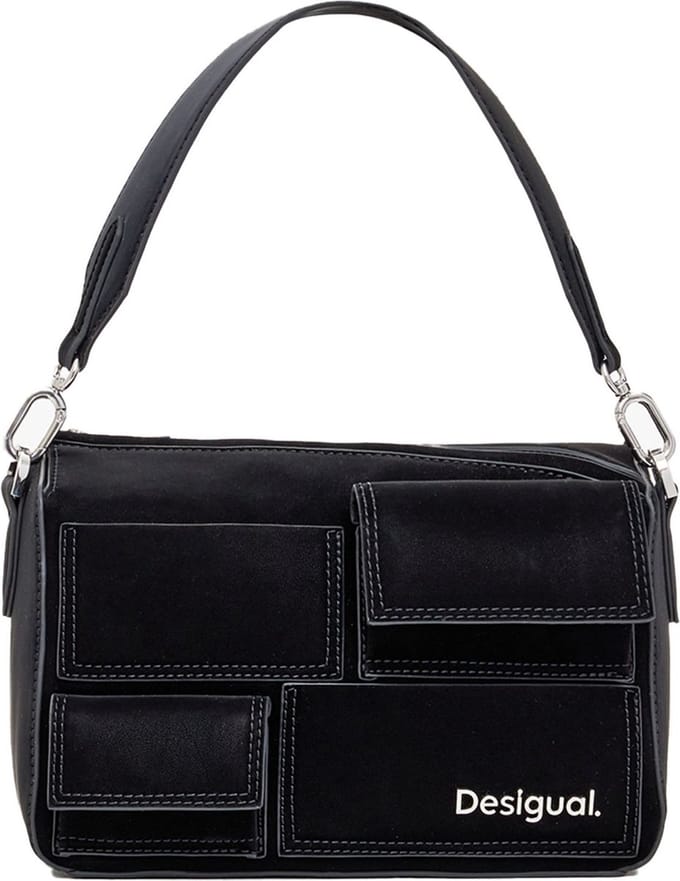 Desigual Schoudertas Pocket Phuket Hand Bag Black Zwart