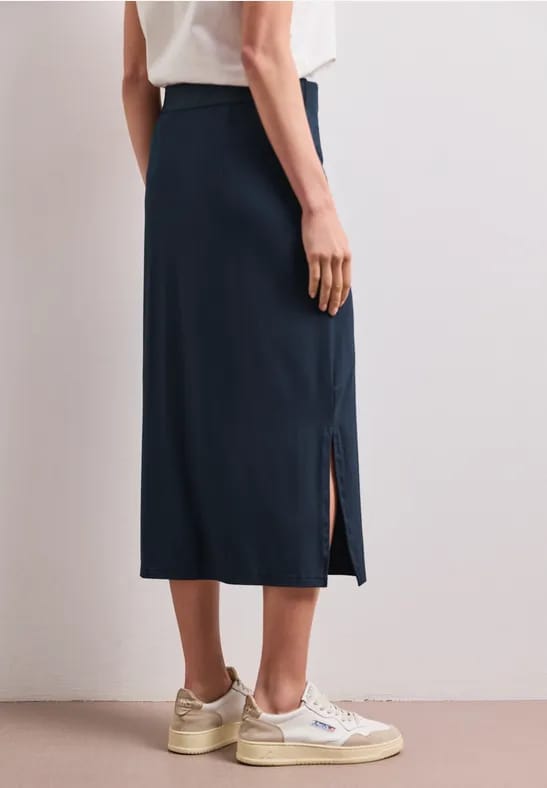 Midirok van tricot in effen kleur