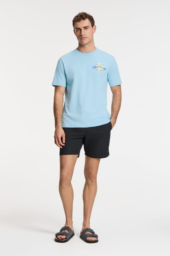 Shiwi Liam Regular T-shirt Paradise Blue Sky Taglia: M | Magliette basic Outlet | Uomo | Blu