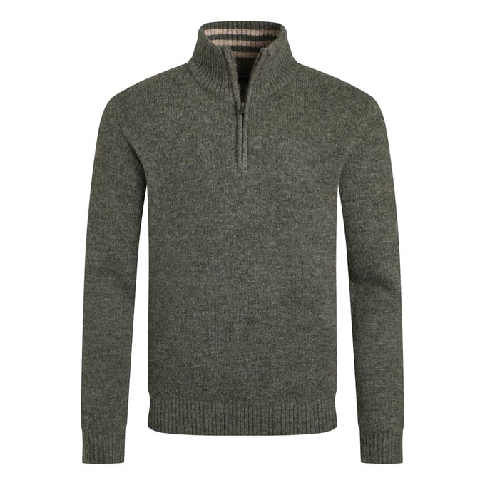 Weird Fish Heren Helmsdale Eco Half-Zip Trui (Lichte Denim)