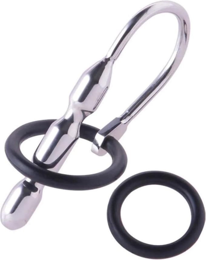 Black Label - Fat Boy - Urethrale Stretcher Plug met Siliconen Ringen