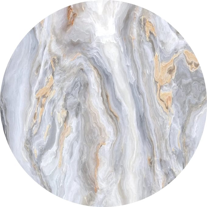 Placemat vinyl Rond | Sparkling marble | 4 stuks