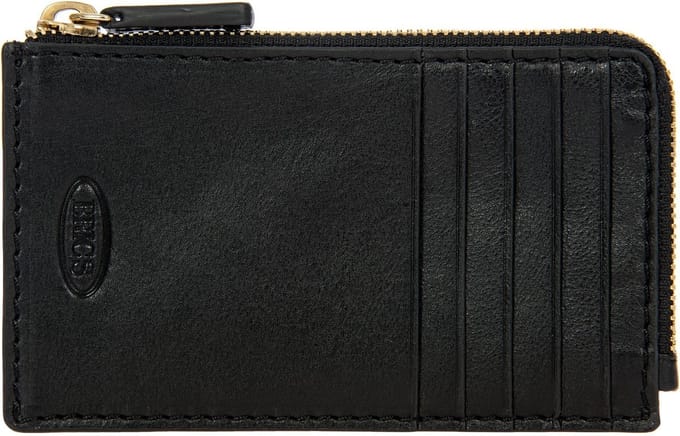 BRIC'S Leren kaarthoes Volterra Cardholder Black zwart
