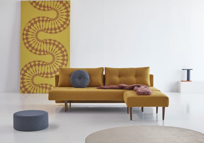 Innovation Living Recast poef - Bouclé Ochre