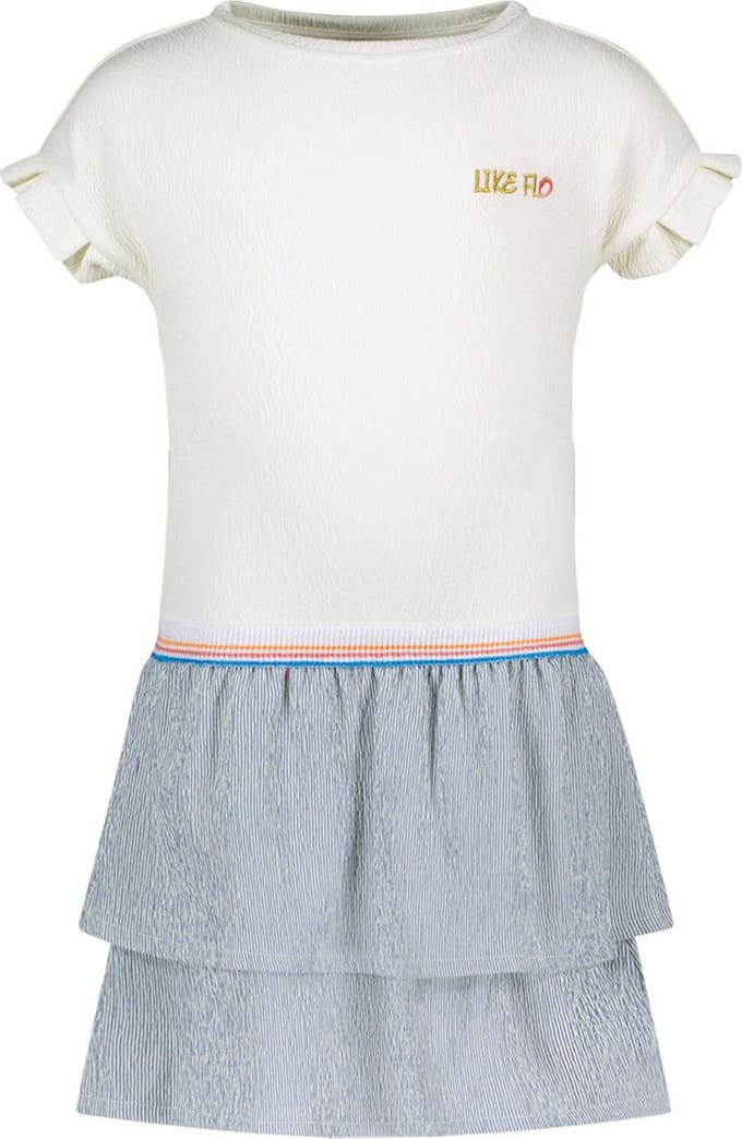 Like Flo F402-5826 Meisjes Jurk - Small stripe - Maat 152