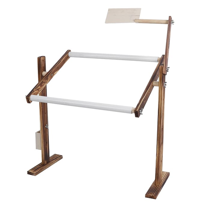 Antiek Houten Borduurstandaard Rek Verstelbare Hoogte Kruissteek Frame Naai Handwerk Accessoire white
