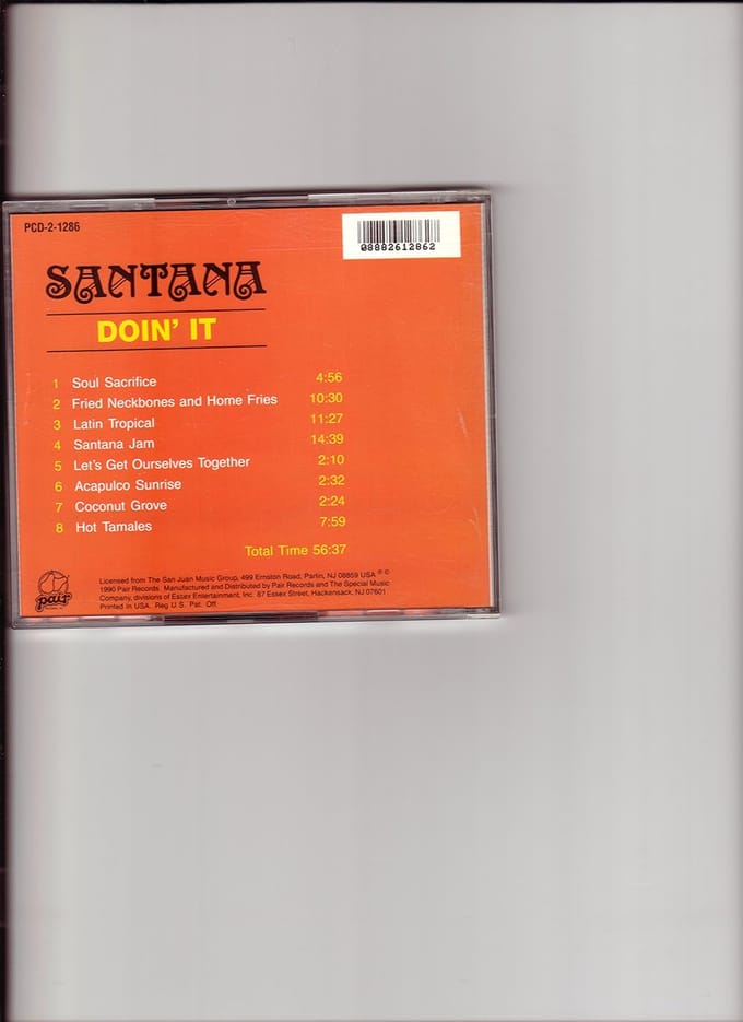 CD SANTANA - Doin' It  PCD1286 Japan Rock Gebruikt gray