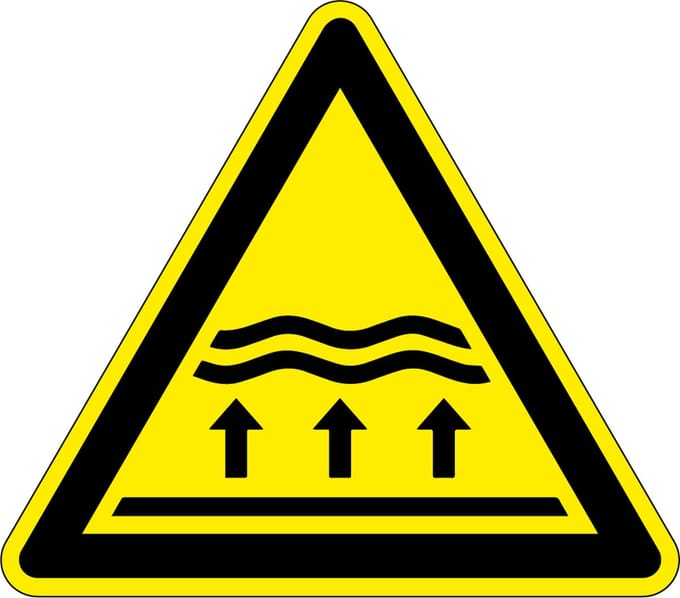 Waarschuwingssticker overstromingsgebied, W077 200 mm
