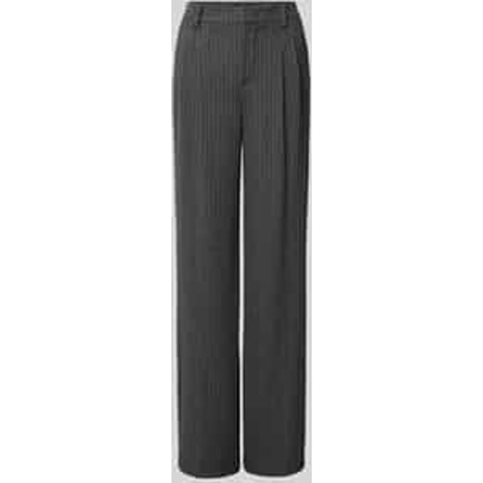 Straight leg stoffen broek met bandplooien