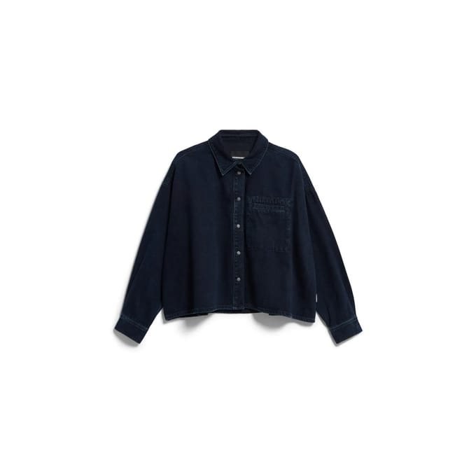 relaxed fit jeansblouse van puur katoen model 'NALAANI'