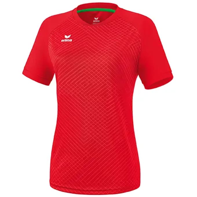Erima Madrid Shirt Korte Mouw Dames - Rood | Maat: 40