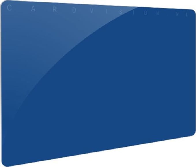 Gekleurde PVC kaart - koningsblauw