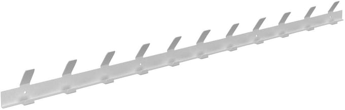 Gorillz Trim 100 Wandkapstok - Wit - 1 Meter - 22 Haken - Metaal