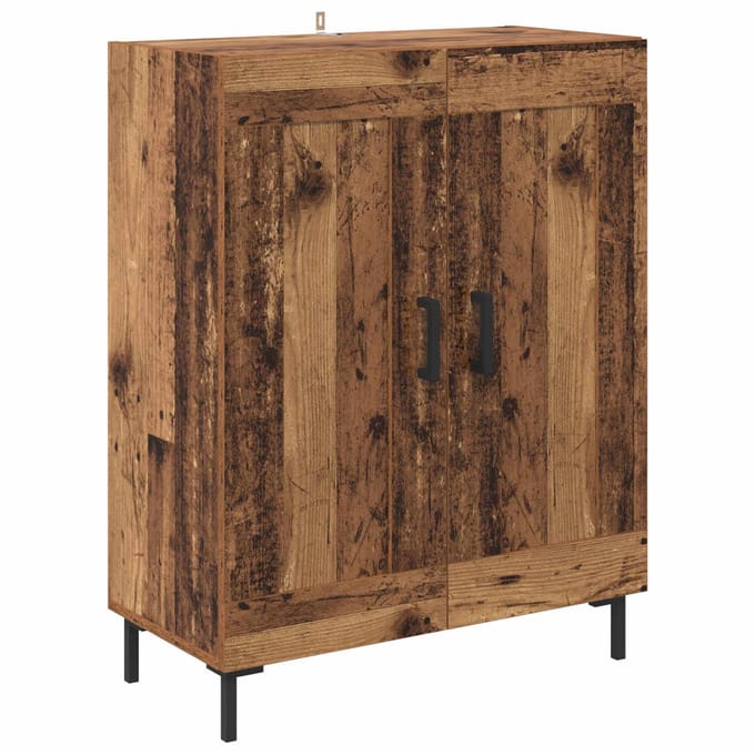 vidaXL Dressoir Oud Hout 69,5 x 34 x 90 cm Gemonteerd hout en ijzer