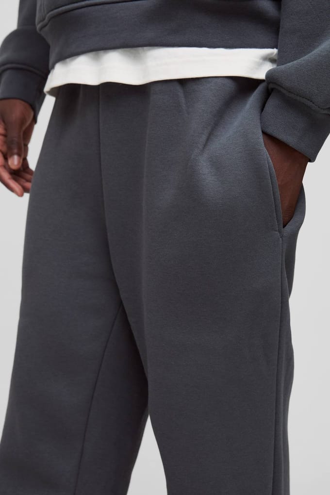 330GSM Regular Fit Split Hem Jogger | Charcoal | Size XL