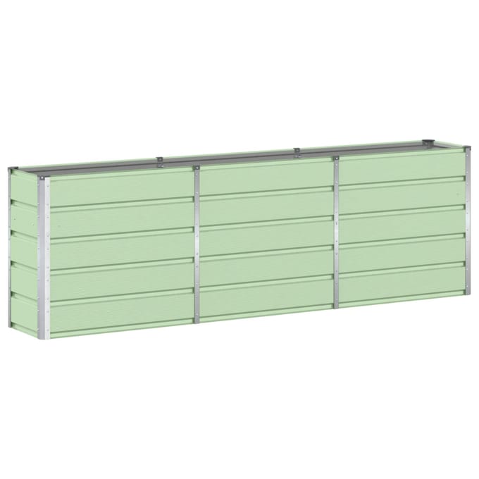 vidaXL - Plantenbak - Groen - 240 - x - 40 - x - 75 - cm - Staal