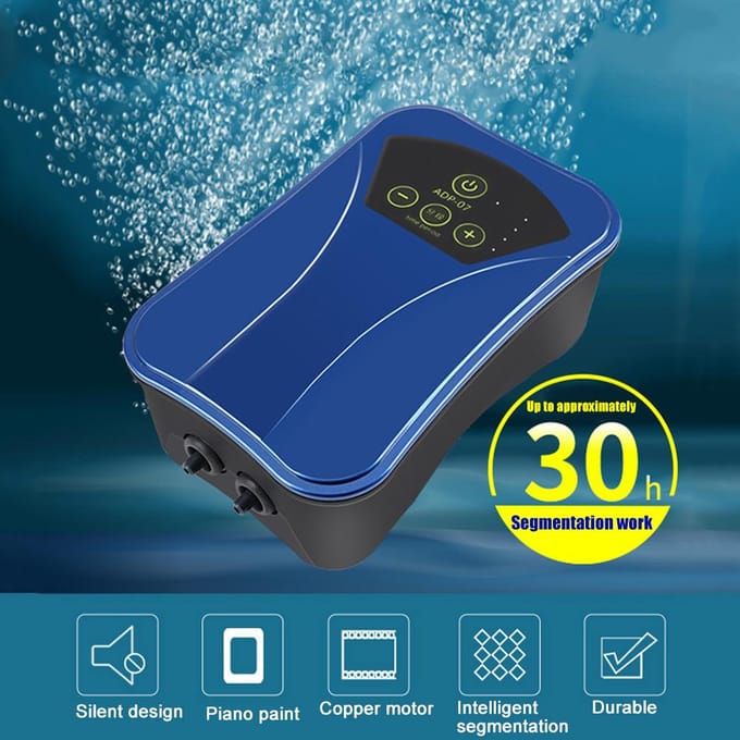 Oplaadbare Luchtpomp AC / DC Pomp Draagbaar Dubbel Gebruik USB of Oplaadbare Zuurstofcompressor blue