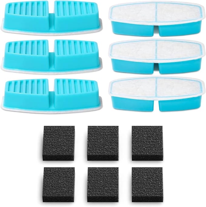 6 filters + 6 sponzen voor kattenfontein