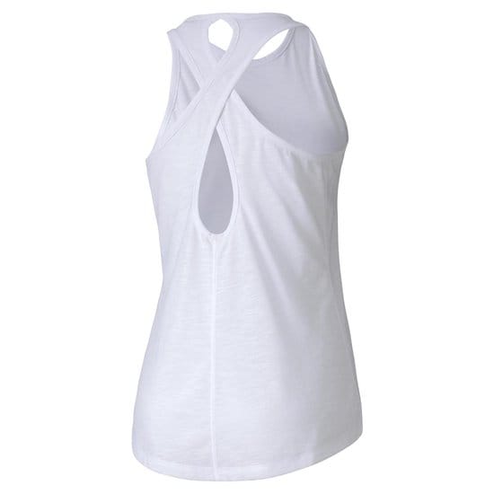 PUMA Twist It Logo Tank Dames Sporttop - Puma White - Maat S