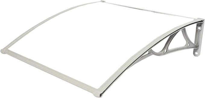 Deurluifel Polycarbonaat - Regenkap Buitendeur - Bescherming Buiten - Uitbreidbaar Ontwerp - 60x60cm - Geel