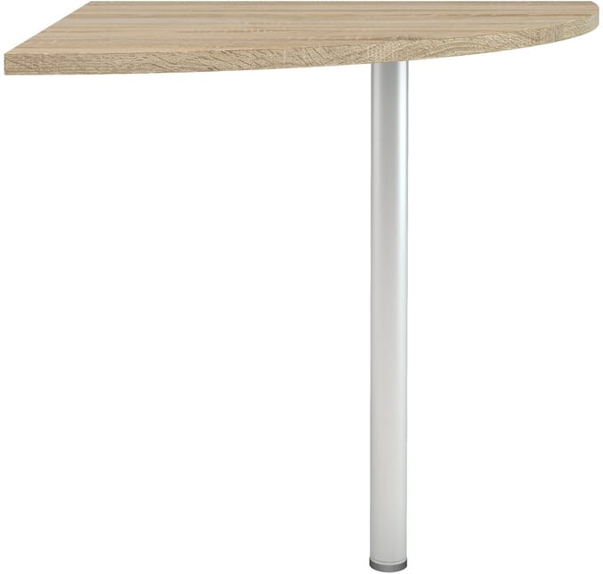Hoekbureau Prima 80x80cm Eikenlook/Grijs - Giga Living
