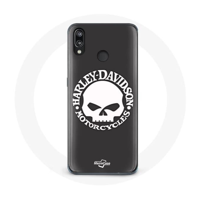 Coque - Harley Davidson - P20 Lite - Noir - Souple - Tête de mort