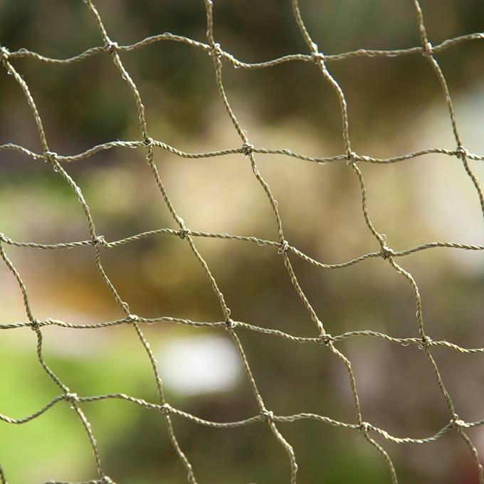 6 x 3m Kattennet Draadversterkt Olijfkleurig