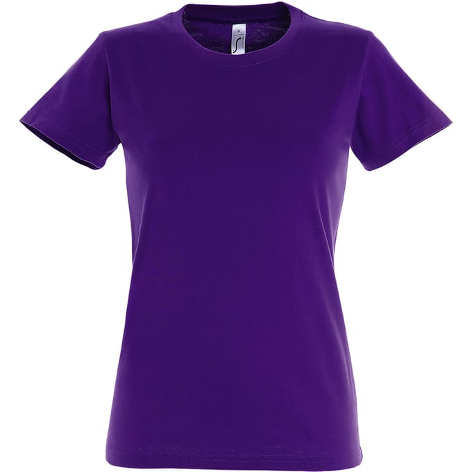 SOLS Dames/dames Imperial Heavy Short Sleeve T-Shirt (Donkerpaars)