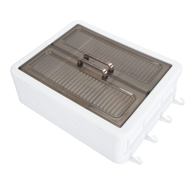 Badkamerkast, wandgemonteerd, multifunctionele make-up, parfum, cosmetica organizer, vitrinekast gray