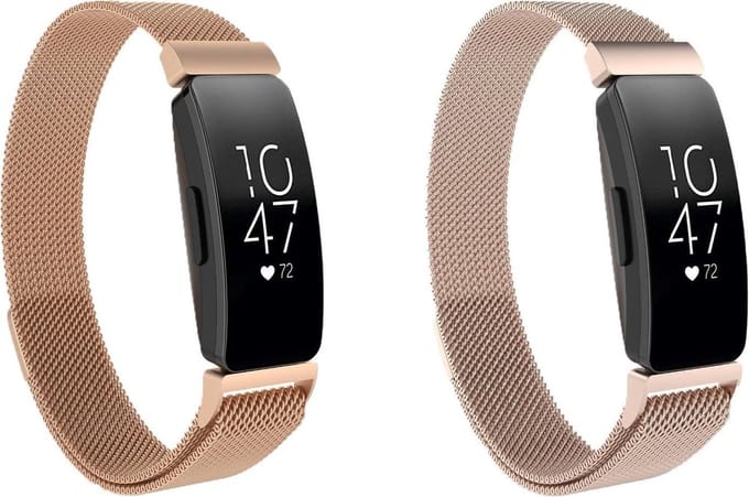 KELERINO. Milanese bandjes geschikt voor Fitbit Inspire (HR) - 2-pack - Small