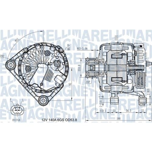 Driefasige generator MAGNETI MARELLI 063731406710