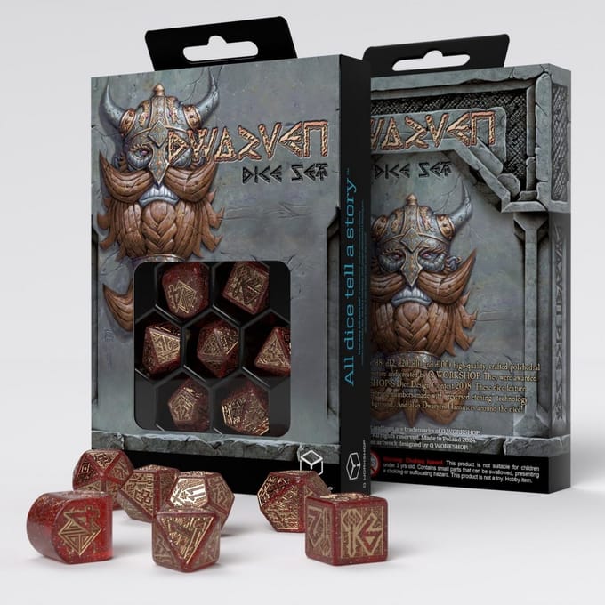 Dwarven dobbelstenen set - 7 stuks