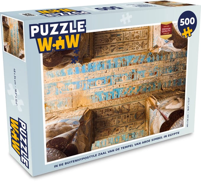 Puzzel In de Buitenhypostyle Zaal van de Tempel van Aboe Simbel in Egypte - Legpuzzel - Puzzel 500 stukjes