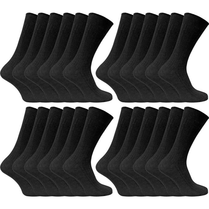 24 Paar Multipack Heren Ultimate Comfort 100% Katoenen Sokken
