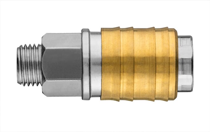 NEO Snelle Koppeling - Compressor - Roestvrij Staal - Mosiëndraad 1/4" - 16 bar