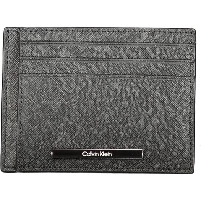 Calvin Klein Zwarte Leren Heren Portemonnee Houder