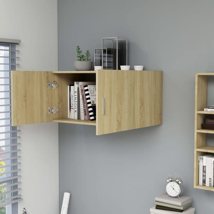 vidaXL - Hangkast - 80x39x40 - cm - bewerkt - hout - sonoma - eikenkleurig