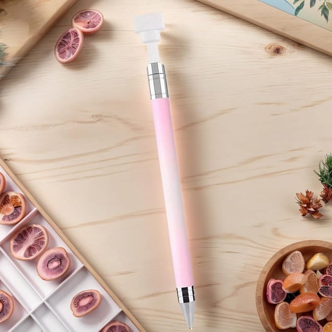 Steentjes Applicator Pen - Wax Pen Nail Art - Nagels Versieren - Navulbaar Ontwerp - 15 cm - Wit