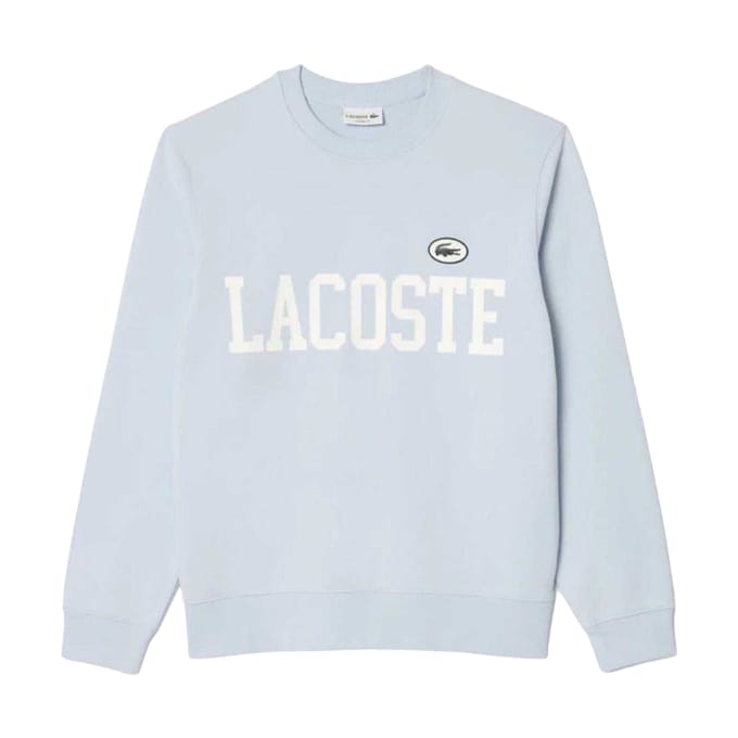 Lacoste Heren-sweatshirt van fleece met flockprint (Blauw)
