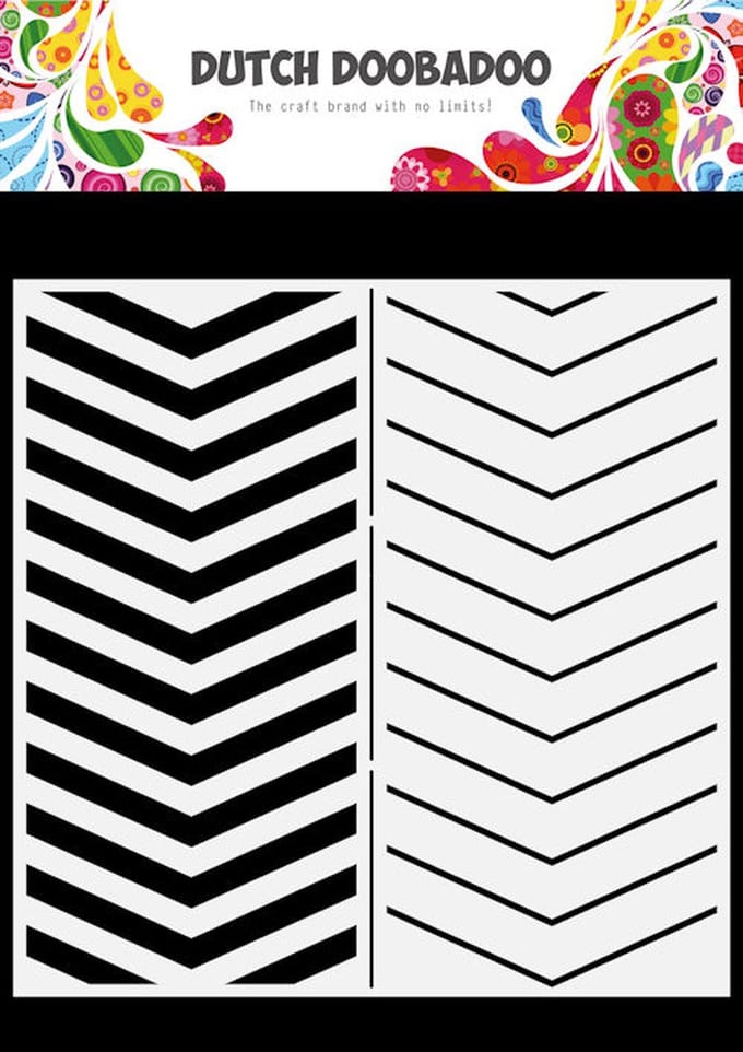 DDBD Dutch Mask Art Slimline Chevron 21x21