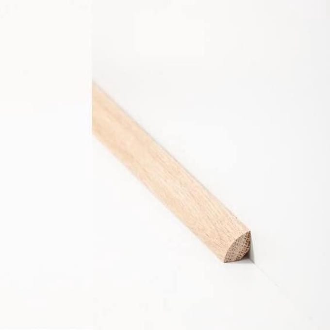Kwart bar plint - Massief hout - Nette afwerking - Valt in lengtes - 5 stuks - Eiken