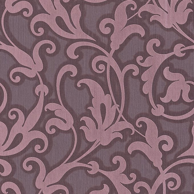Textiel look behang Profhome 954905-GU textiel behang gestructureerd in textiel look mat purper parelmoer-lichtviolet 5,33 m2