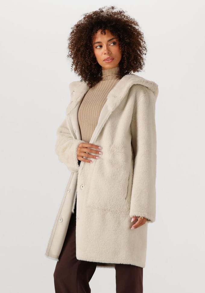 Beaumont Maya Coat Jassen Dames - Winterjas - Ecru - Maat 40