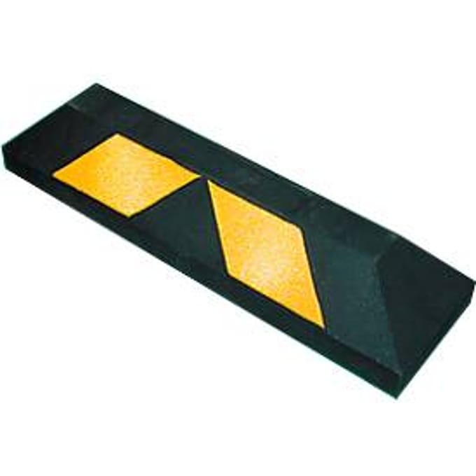Garage- en parkeerstop, L 900 x B 150 x H 100 mm, van gerecycleerd rubber