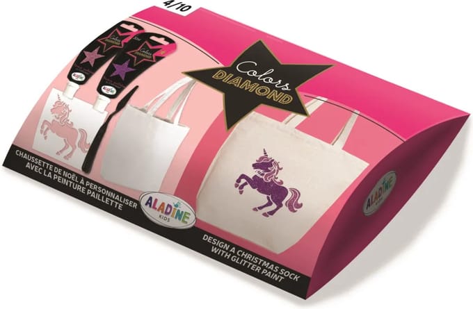Aladine unicorn knutselset - Izink glitter tas maken.