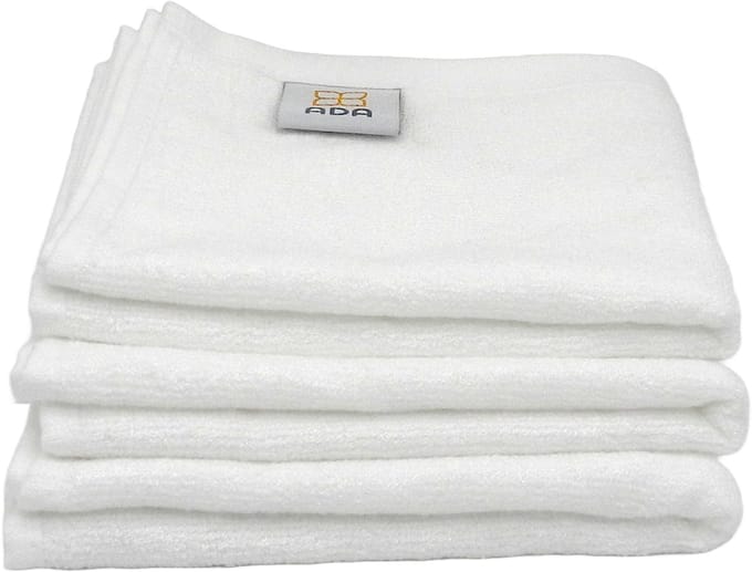 ADA® - Bamboe handdoek – 30x50cm – Wit - 3 stuks